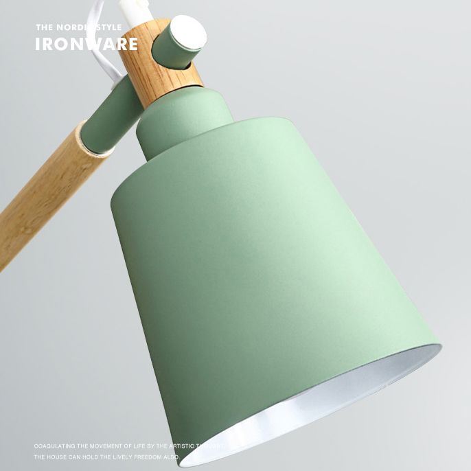 Wooden Sputnik Pendant Light in Nordic Style Wrought Iron Macaron Chandelier for Dining Room