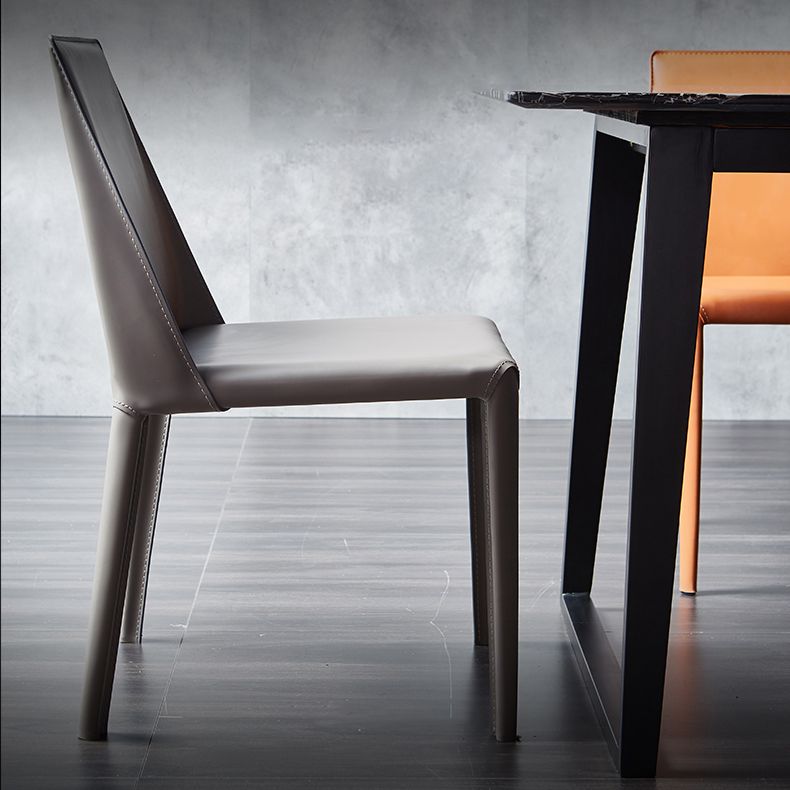 Chaise à dossier solide de style scandinave, pour usage domestique, chaises de salle à manger en métal
