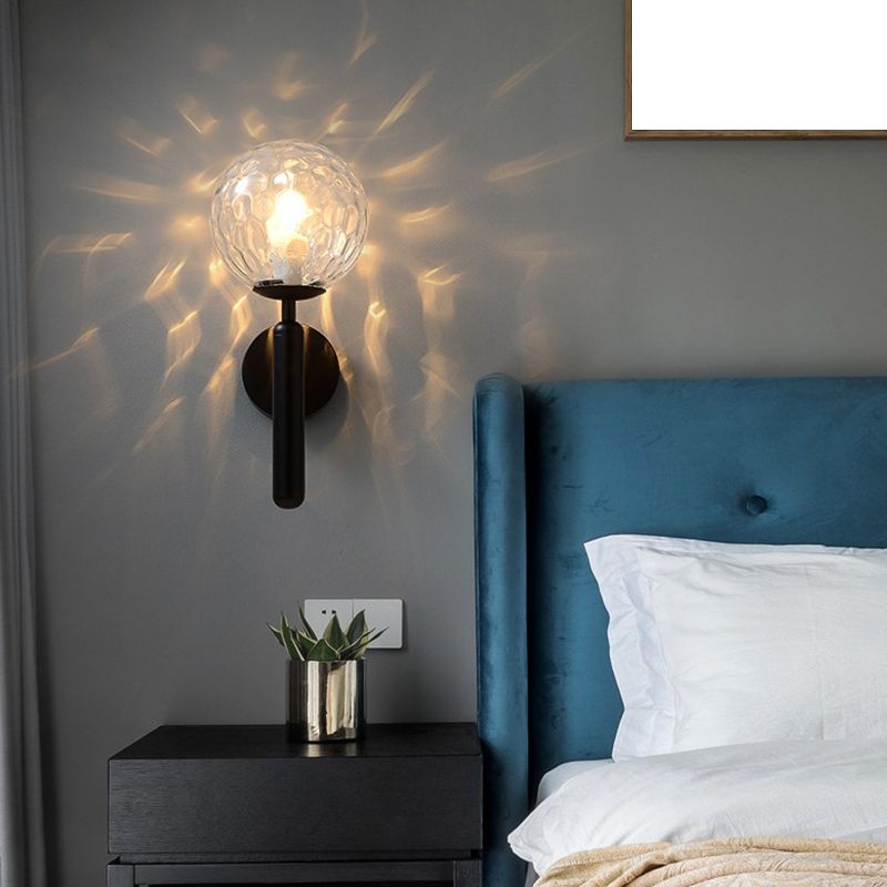 Modern Wall Light Sconce Minimalist Glass Wall Light Fixture for Bedroom
