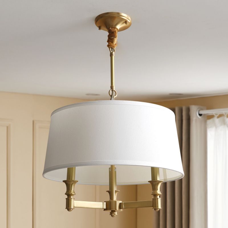 Traditional Copper Chandelier Lighting Fixtures Multi-Head Gold Suspension Light for Living Room