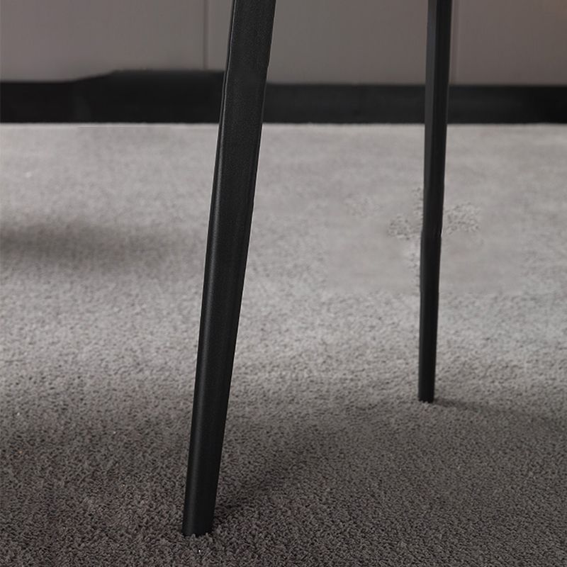 Sillas de comedor de estilo moderno, sillas laterales sin brazos con patas de metal para cocina