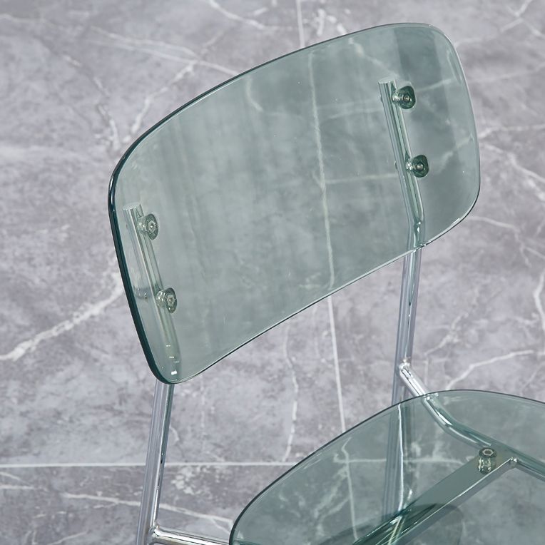 Sillas sin brazos de plástico de estilo industrial, respaldo abierto, silla lateral para el hogar