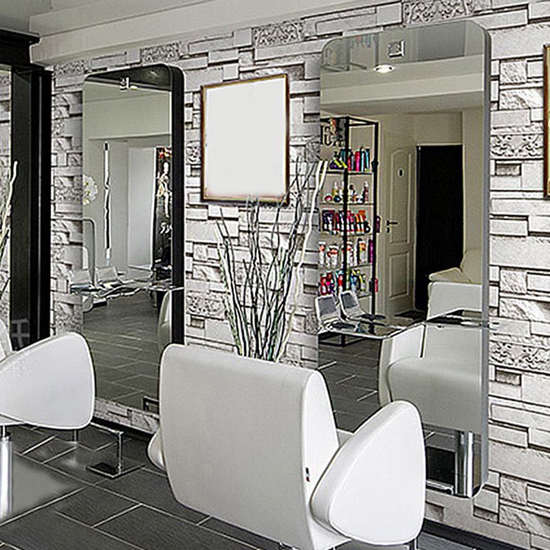 Bricked Pattern Wallpaper Roll Multiple Colors Industrial Chic Wall Art for Barbershop