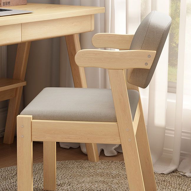 Sedia a braccio sedia a sedia aperta da pranzo contemporaneo con gambe di legno per cucina
