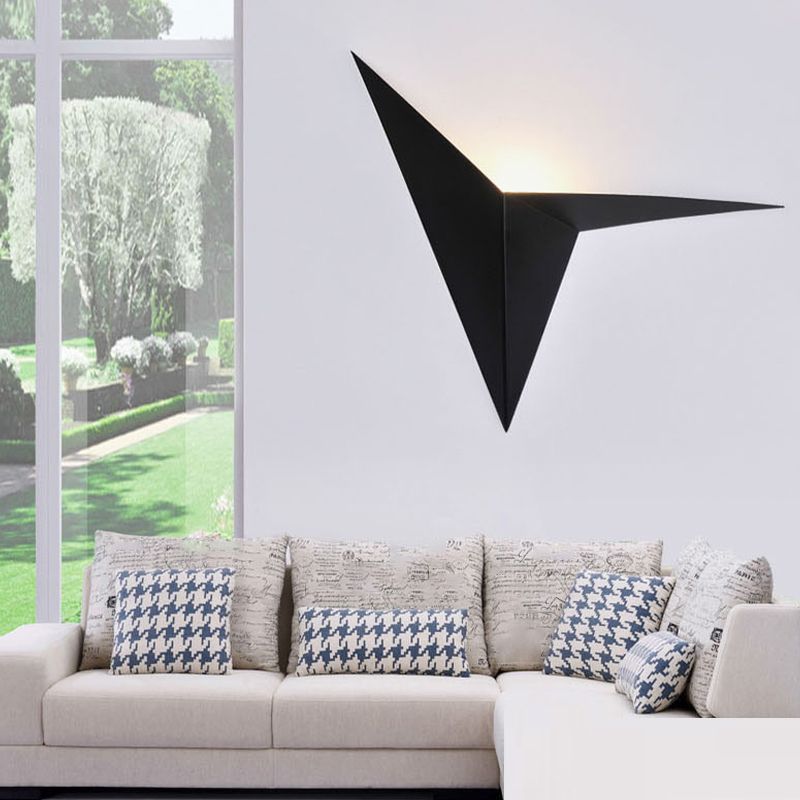 Single Modernism White/Black Wall Mounted Sconce Unique Wall Light for Foyer