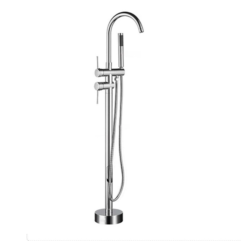 Modern Freestanding Tub Faucet Floor Mounted Lever Freestanding Tub Filler Trim