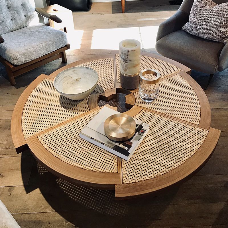 Nordic Style Cocktail Table Solid Wood Walnut/wood Coffee Table