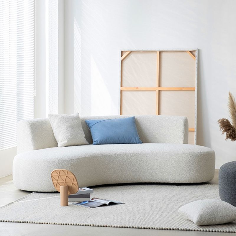 Contemporary 27.5" H Wool 2-3 Seater Armless Sofa For Living Room