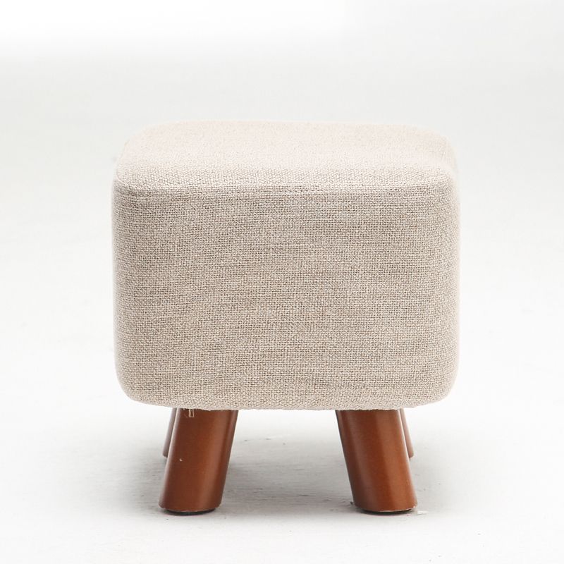 Solid Color Tear Resistant Ottoman Modern Blue Standard for Home Drawing Room