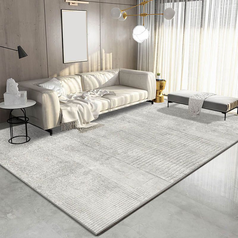 Brown Modern Carpet Striped Polyester Carpet Washable Carpet for Home Decor