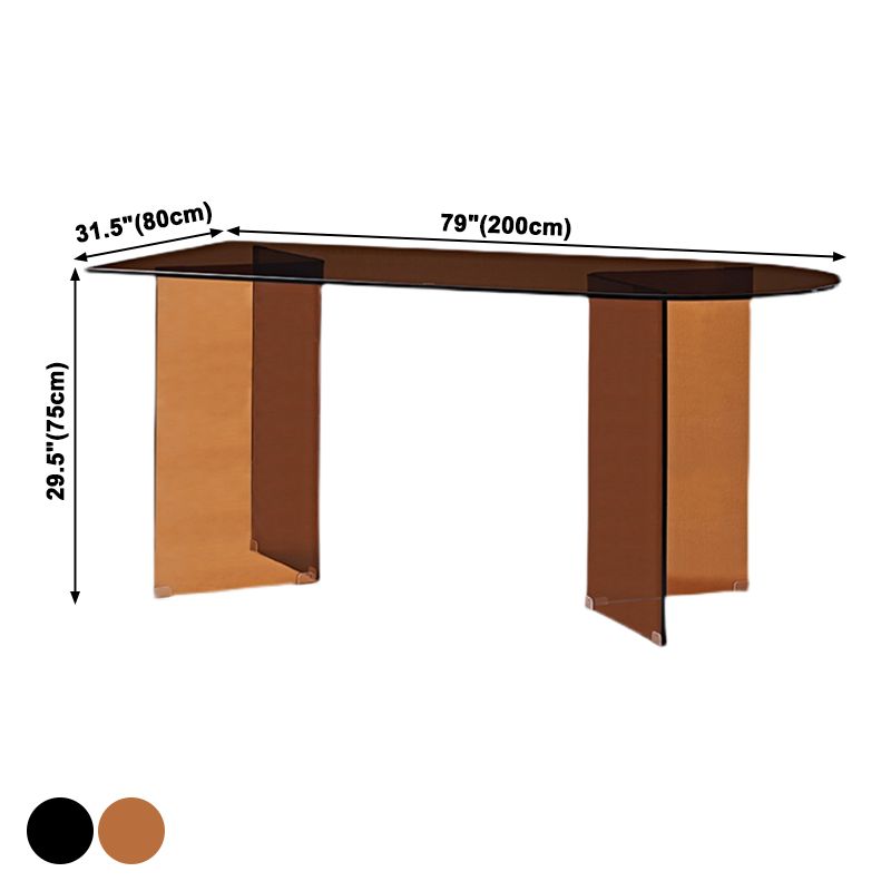 Tempered Glass Modern Free Form Indoor Table Glass Table for Dining Room