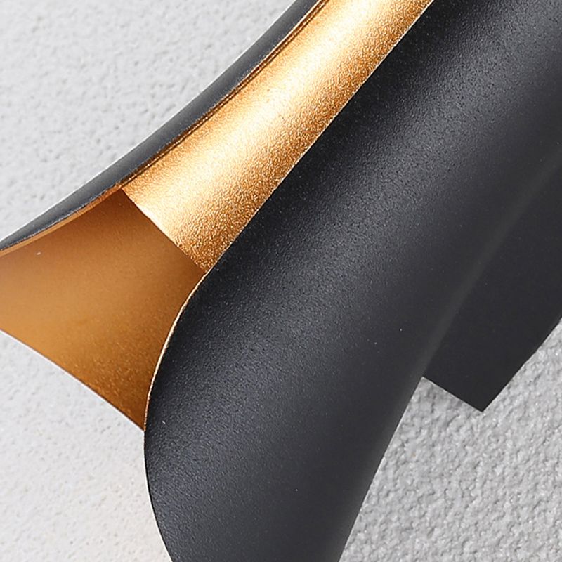 Contemporary Aluminum Wall Light Geometric Shape 2 Lights Wall Sconce for Bedroom