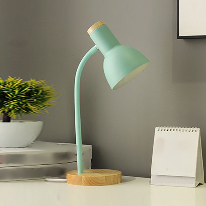 Modern Style Conical Nightstand Lamp Metal 1-Light Table Light for Bedroom