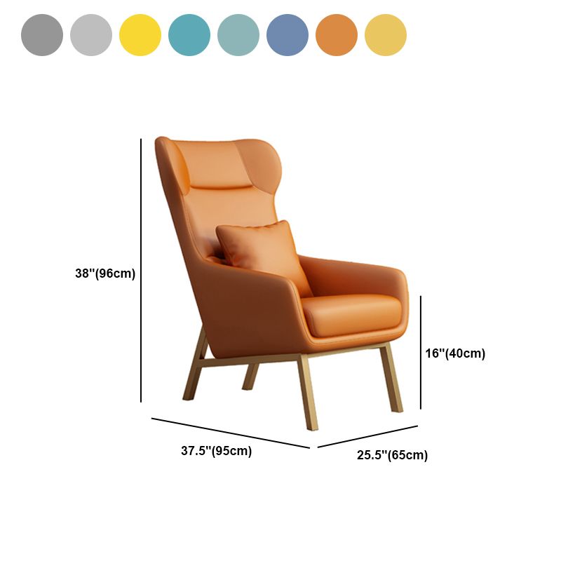 Faux Leather Chair25.5" L x37.4" W x 37.7" H  Arms Included Chair for Bedroom