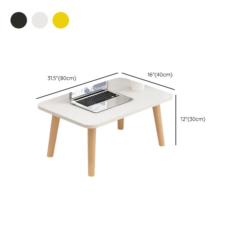 11"H Contemporary Coffee Table Wooden Single Coffee Cocktail Table