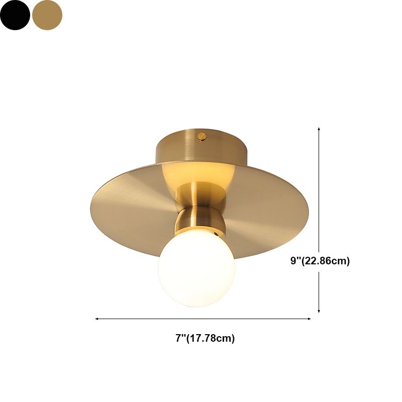 Modern Style Sphere Wall Light Sconces Glass 1 Light Wall Lighting Ideas in Gold