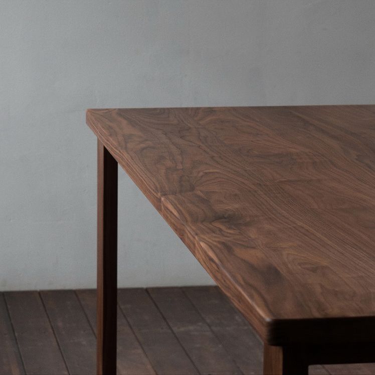 Modern Rectangle Dining Table Solid Wood Table with Sled Base