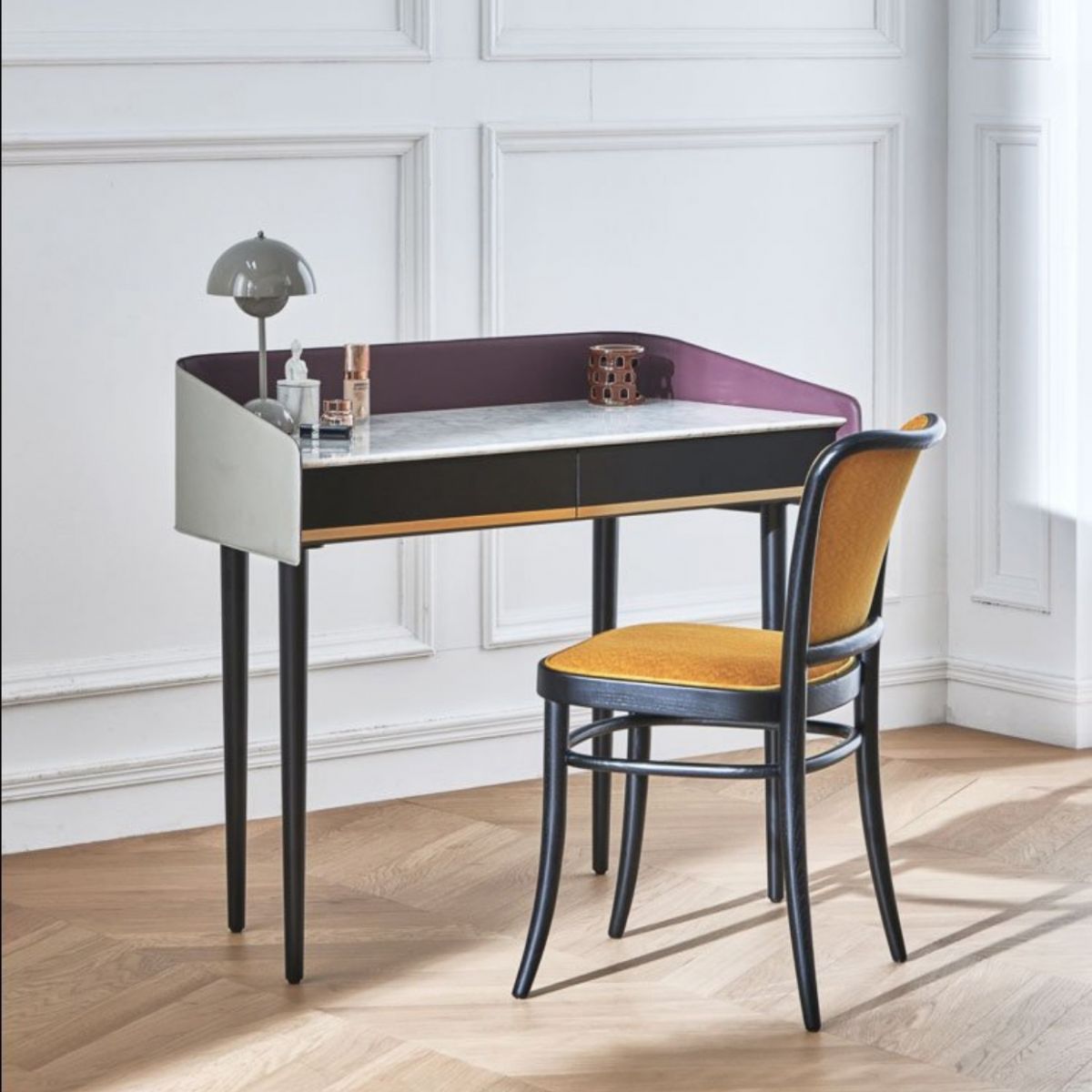 Modern Upholstered Armless Chair Kitchen Solid Wood Dining Side Chair