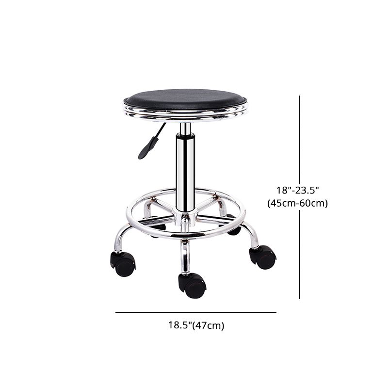 Taburete moderno de cabina elevable de acero de acero con cojín y pedal