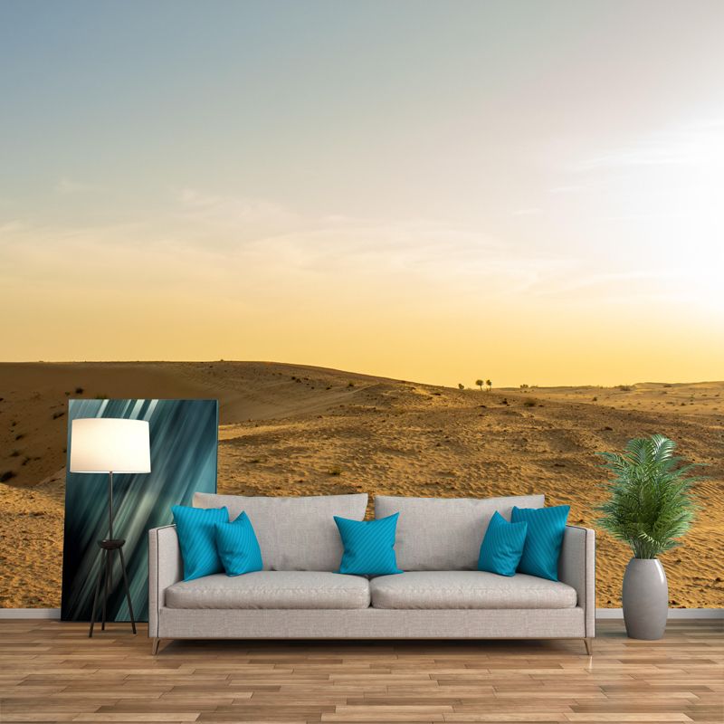 Customized Desert Wall Mural Modernism Mildew Resistant Wall Decor for Living Room
