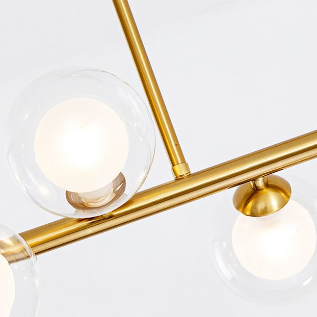 Simplicity Island Lighting Fixture Glass Shade Hanging Light for Dining Room