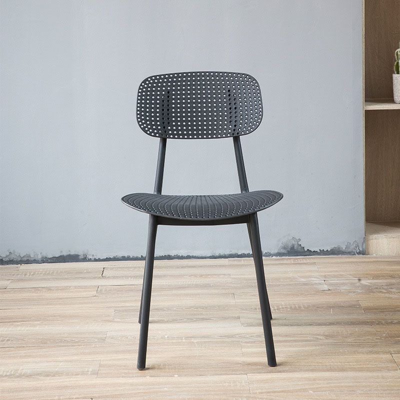 Contemporary Side Chair Plastic Open Back Dining Room Chair for Dining Room