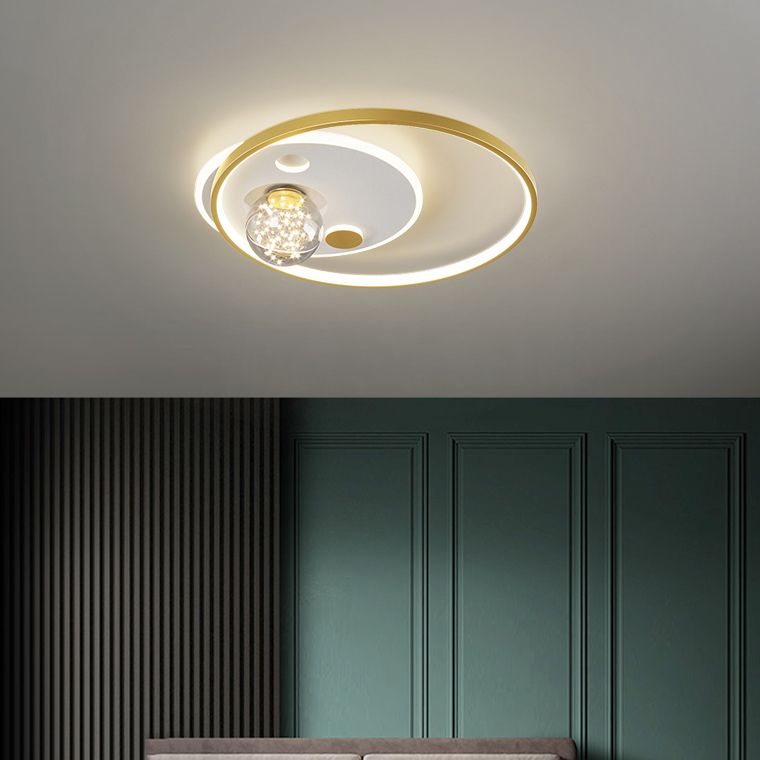 Ring Simplicity Lighting Fixture Gypsophila LED Flush Mounted Ceiling Lights