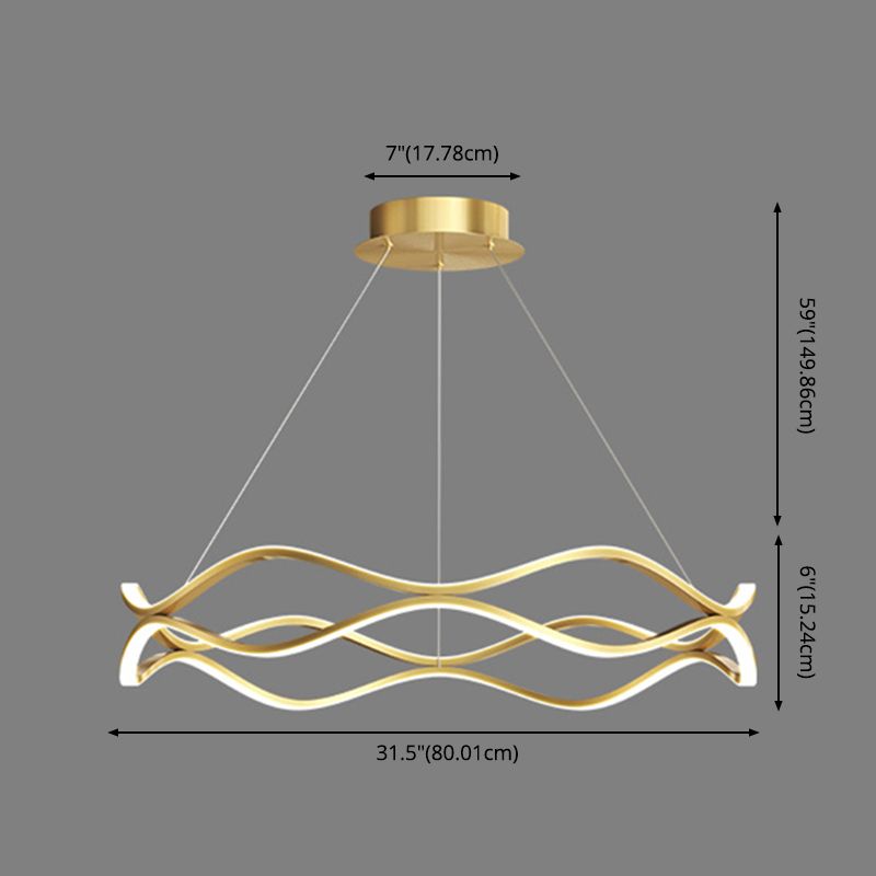 Modern Minimalist Linear LED Pendant Light Aluminium Indoor Hanging Lamp with Silicone Shade