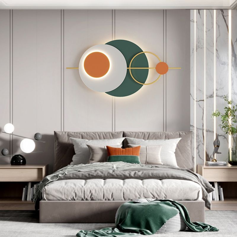 Geometry Shape Metal Wall Lights Modern Style 2 Light Wall Sconce Lights
