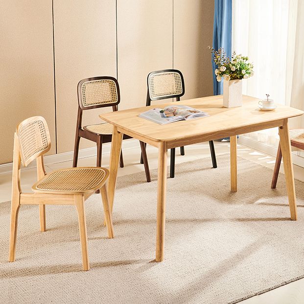 Contemporary Solid Wood Indoor Open Back Armless Dining Chair