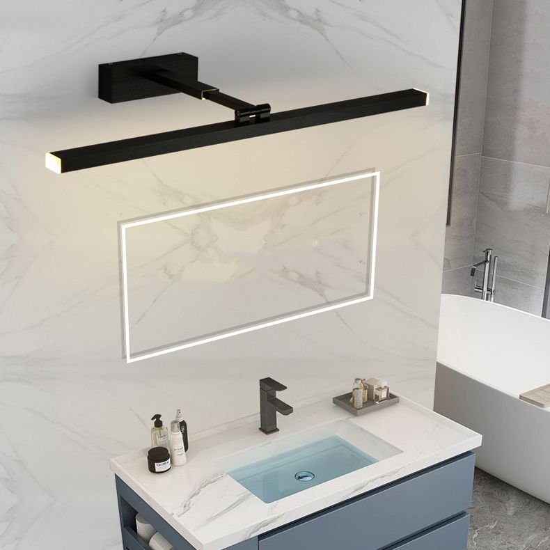 Luce da parete dritta in metallo Stile semplicità Stile a led Wall Sconce Illuminazione in nero