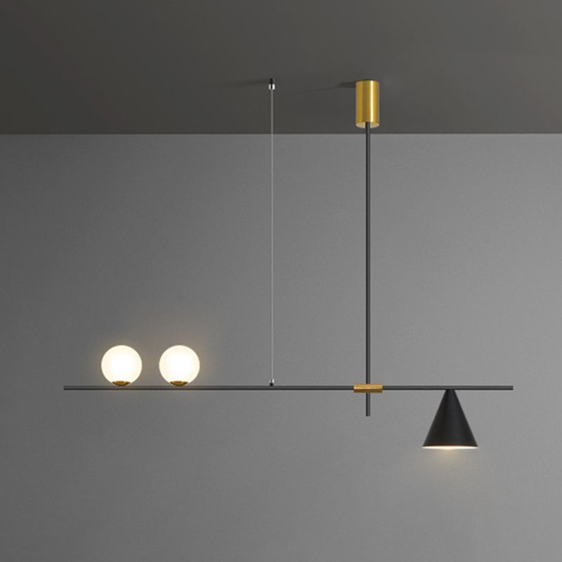 Modern Simple Dining Chandelier Light Dining Room Glass Shade Pendant Light Fixture