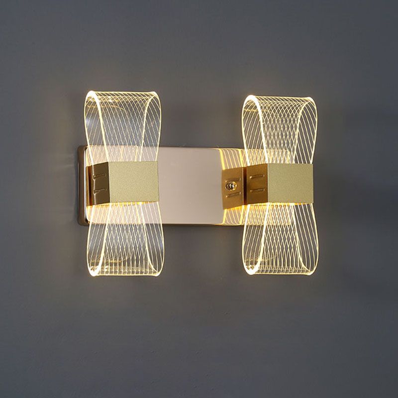 Zeitgenössische LED -Wandleuchter ovales Aluminiumwandmontage Licht für Schlafzimmer