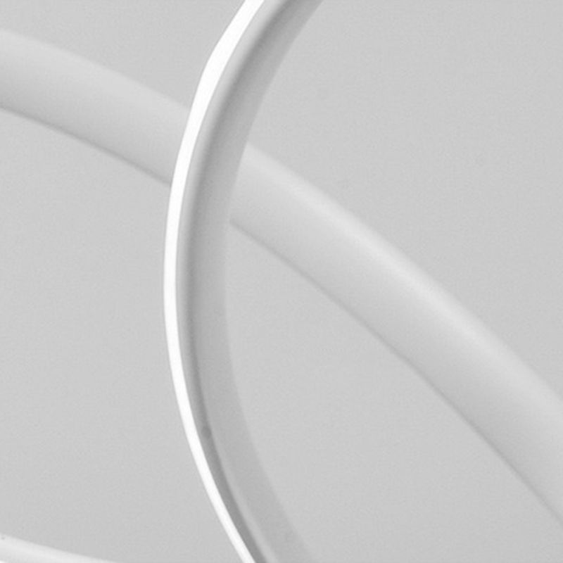 Silicone Linear LED Hanging Lamp in Modern Simplicity Lacquered Aluminium Chandelier for Dining Room