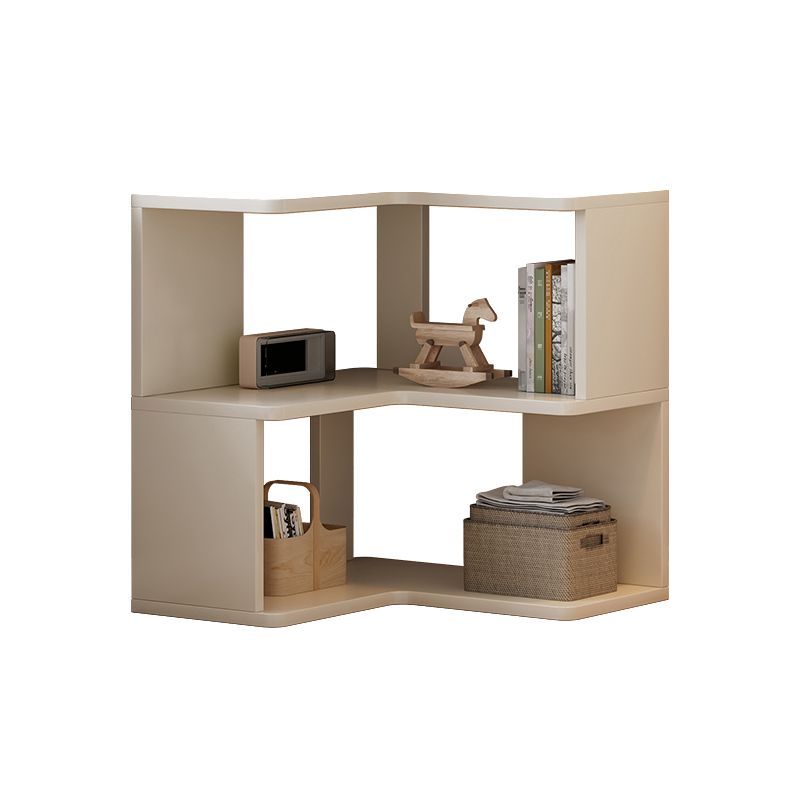 Contemporary Style Open Back Bookshelf Engineered Wood Bookcase with Shelves