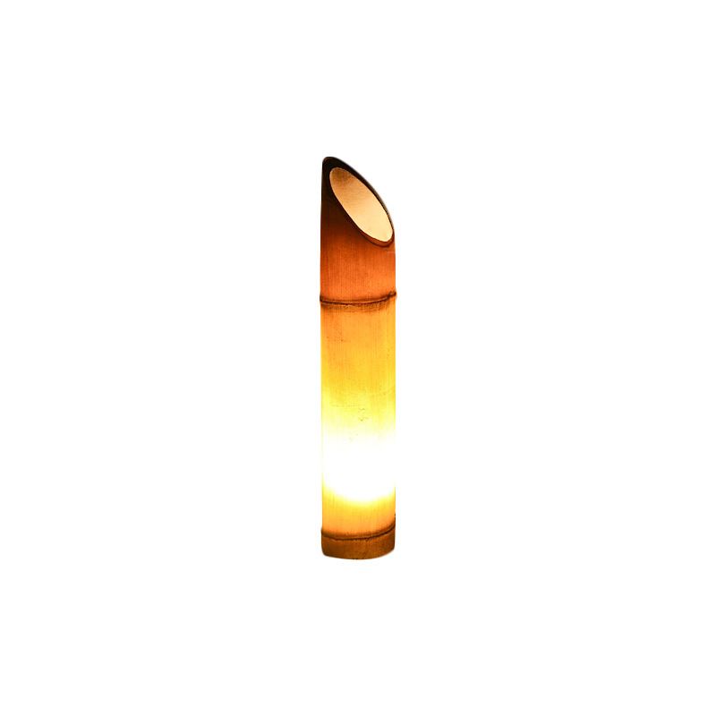 Bamboo Culm Shaped Resin LED Stake Light Modern Green Lawn Lighting for Courtyard
