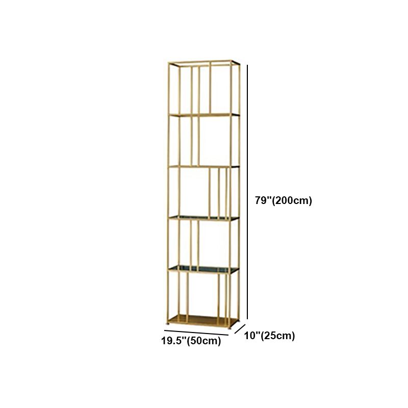 Metal Industrial Etagere Bookshelf Iron Iron Open Vertical Bookshelf for Office