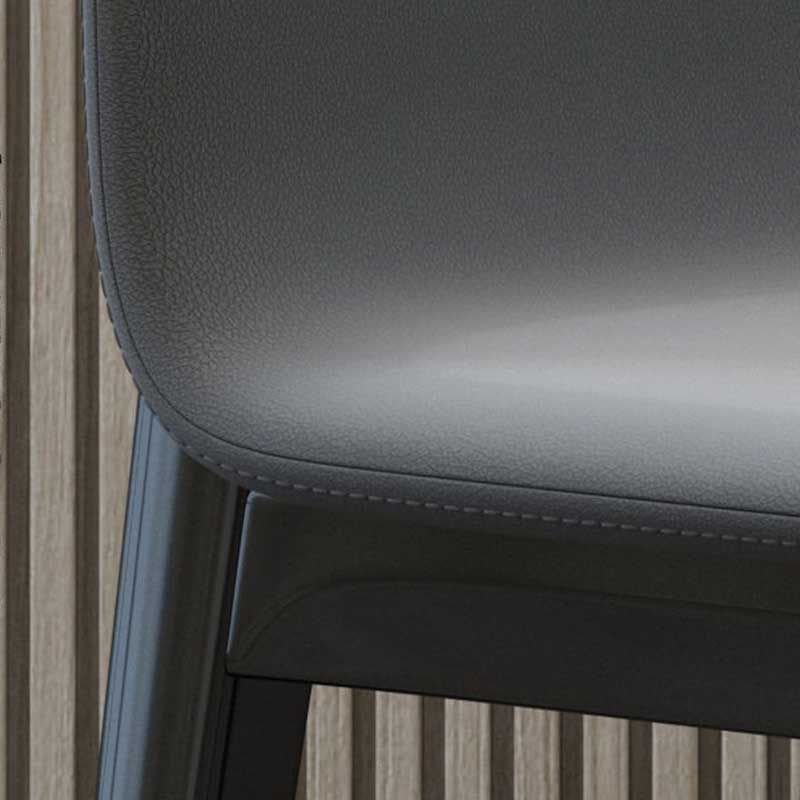 Chaise de salle à manger contemporaine en simili cuir, finition mate, chaise de salle à manger Parsons