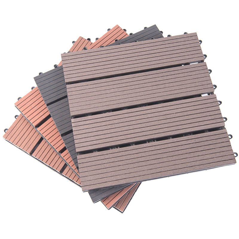 Classical Square Decking Tiles Solid Color Composite Patio Flooring Tiles