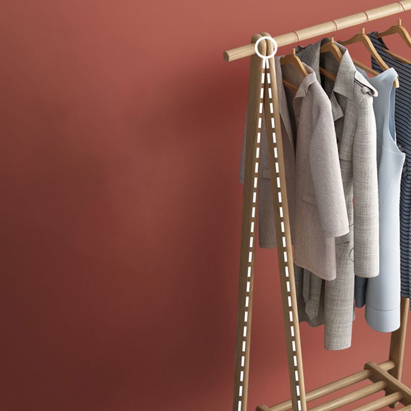 Contemporary Coat Hanger Solid Ash Wood Shelve Design Coat Rack for Living Room