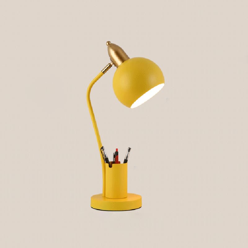 Ciotola 1 lampada da tavolo leggera lampade da tavolo notturno in metallo contemporaneo per sala da studio