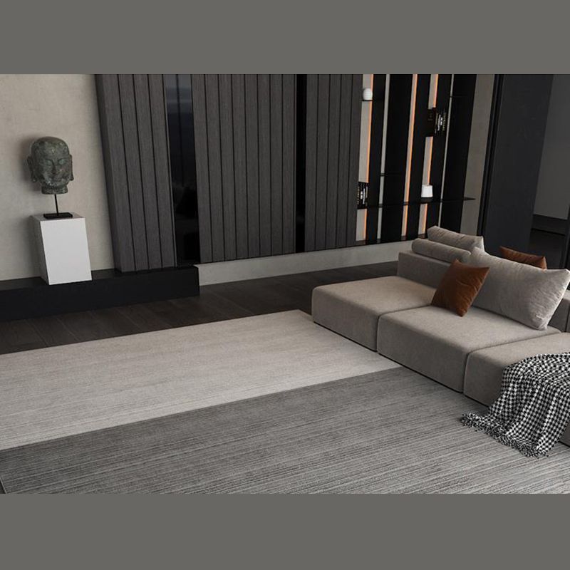 Tapis d'intérieur postmoderne de luxe, bloc de couleur gris, zone Non fendue, pour la décoration de la maison