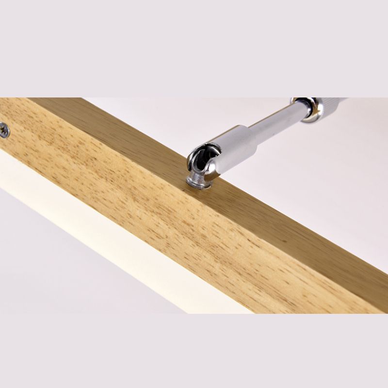 Rectangle Wall Light Fixture Simplicity Style Wood LED Beige Wall Mount Light Fixture