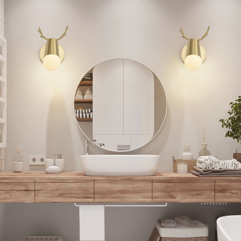 Creative Antlers Bathroom Vanity Fixture American Style Vanity Mirror Lights with Angle Adjustable