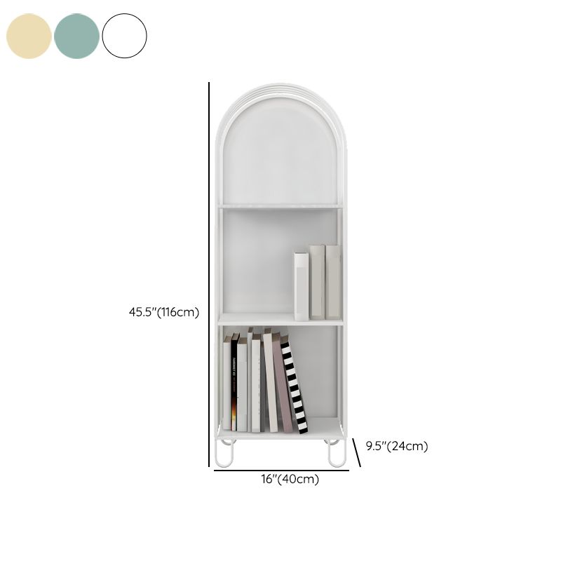 Glam Standard Bookcase Metal Closed Back Bookshelf with Shelves