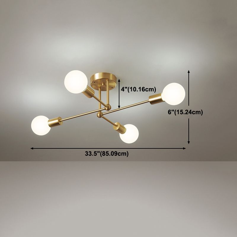 Modern Metallic Ceiling Light Flush Mount Lighting for Hallway Home