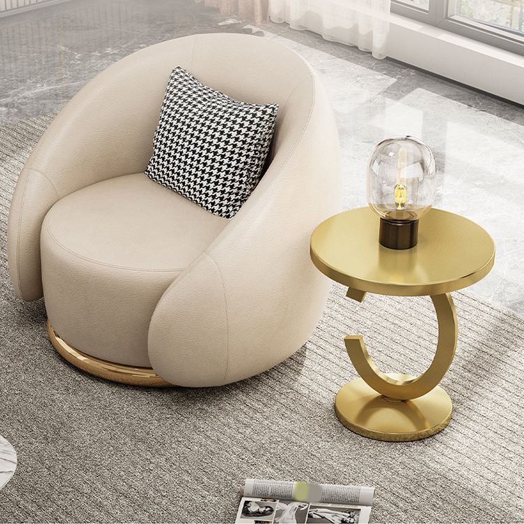 Mid-Century Round Metal Side End Table C Side Table for Living Room