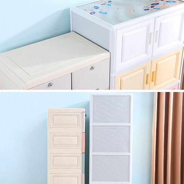 Contemporary Style Bedroom Cabinet Plastic Non-Hanging Storage Cabinet