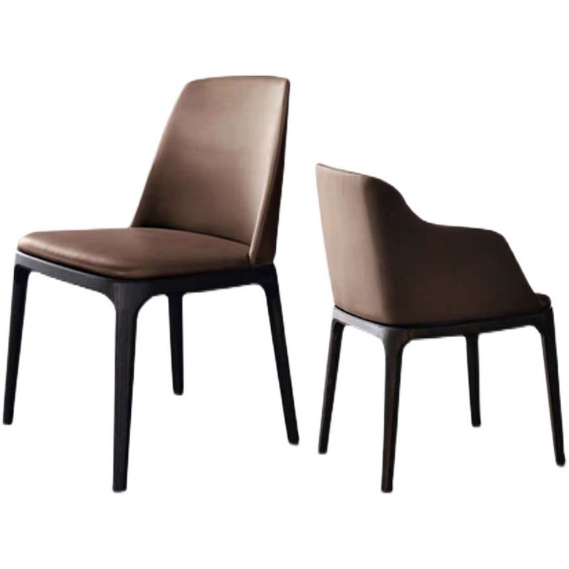 Brown and Black Contemporary Upholstered Dining and Accent Chairs