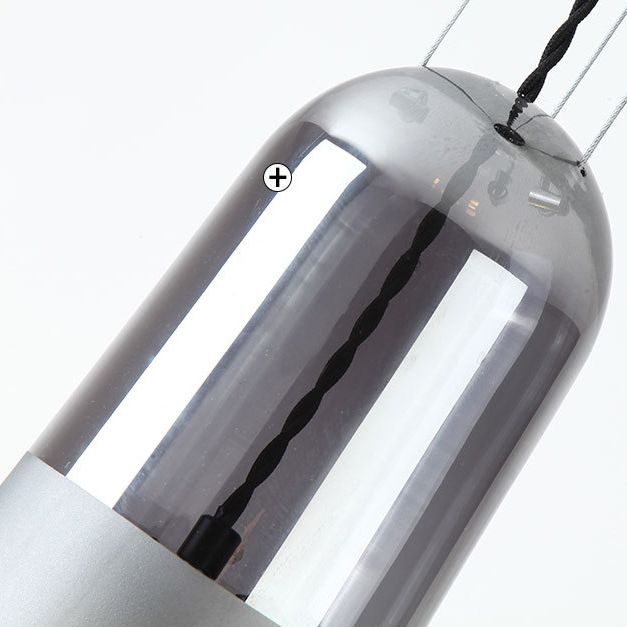 1 pendentif cylindrique léger moderne table de salle à manger en verre soufflé à la main